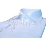 Chemise en lin blanche et surpiqures blanches