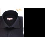 Chemise en lin cintrée noire