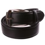 Ceinture en cuir grainé noire