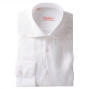 Chemise en lin cintr�e blanche