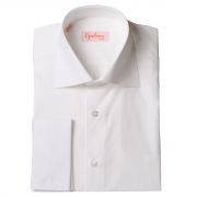 White slim fit french cuff shirt