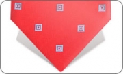 Geometric Woven Silk Tie - Red