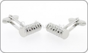 Cylinder cufflinks with striations