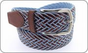 Leather and sky blue belt