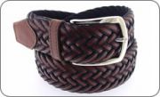 Leather and navy blue belt
