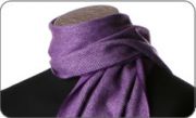 Purple herringbone cashmere scarf