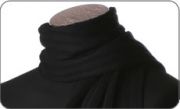 Black ribbed scarf
