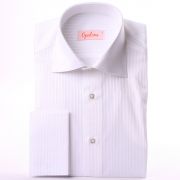 White slim fit french cuff shirt