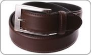 Brown leather belt and black reverse 