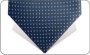 Navy blue with little light blue dots tie