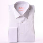 White french cuff shirt with a classic collar