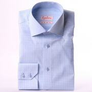 Blue and white checked shirt