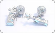 Golf bag and golf ball cufflinks