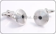 Cone-shaped cufflinks with a black core
