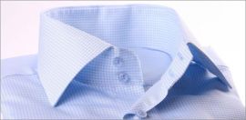 Chemise � petits carreaux bleus et blancs
