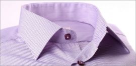 Chemise mauve � fines rayures violettes