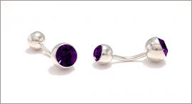 Boule incrust�e d'un Swarovski violet