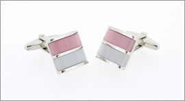 Rectangle avec pierres rose et blanche