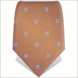 Cravate marron � motifs g�om�triques
