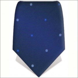Navy blue flowery tie