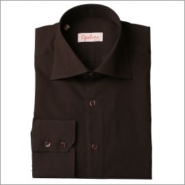 Chemise cintr�e chocolat