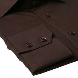 Chemise cintr�e chocolat