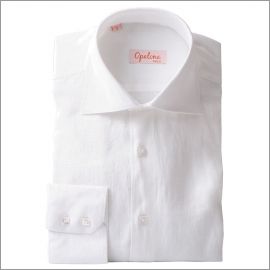 Chemise en lin cintr�e blanche