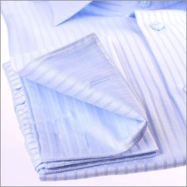 Blue striped french cuff shirt