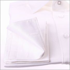 White slim fit french cuff shirt