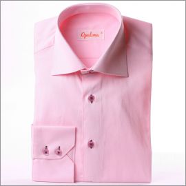 Pink shirt with a brown and pink ribbon