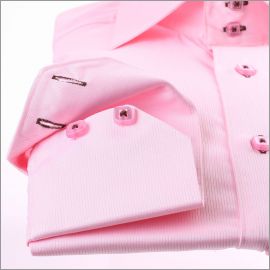 Pink shirt with a brown and pink ribbon