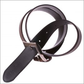 Ceinture en cuir marron, intérieur cuir noir
