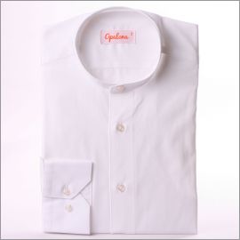 White granddad collar shirt