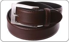 Ceinture en cuir marron, int�rieur cuir noir