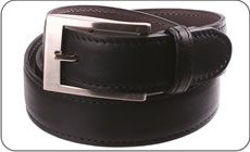 Ceinture en cuir noire, int�rieur cuir gris