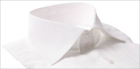 Chemise en lin cintr�e blanche