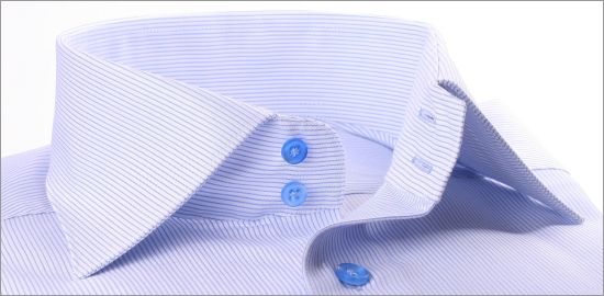 White with blue stripes french cuff shirt
