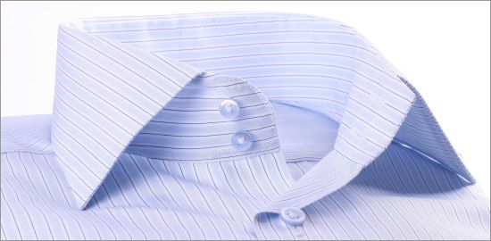 Blue with white and navy blue stripes slim fit shirt