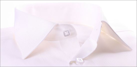 White slim fit french cuff shirt