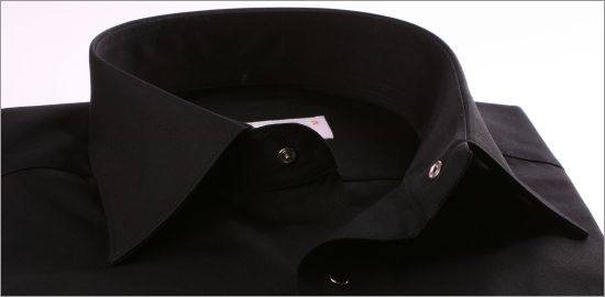 Black shirt with press studs