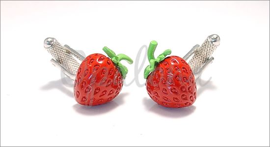 Strawberry cufflinks