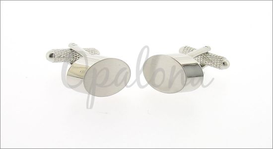 Cylinder cufflinks cut at an angle