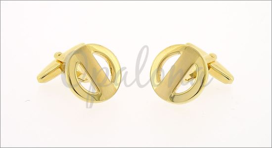 Gold circle cufflinks