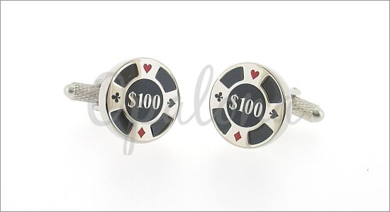 Poker cufflinks