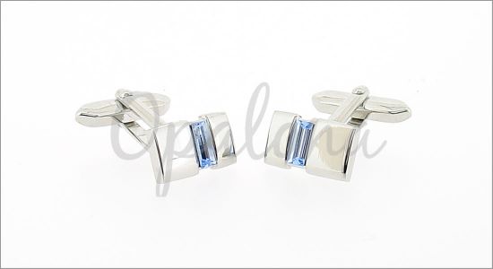 Small rectangle with a light blue Swarovski