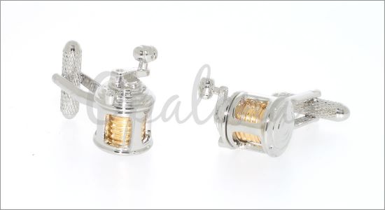 Fishing reel cufflinks