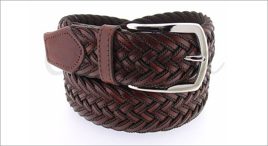 Leather and dark brown belt