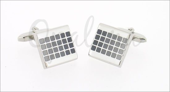 Grey square cufflinks