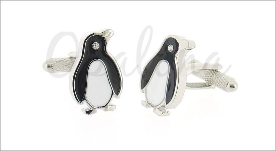 Penguin cufflinks