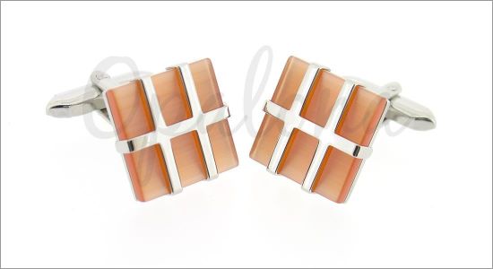 Orange square with a rhodium framework